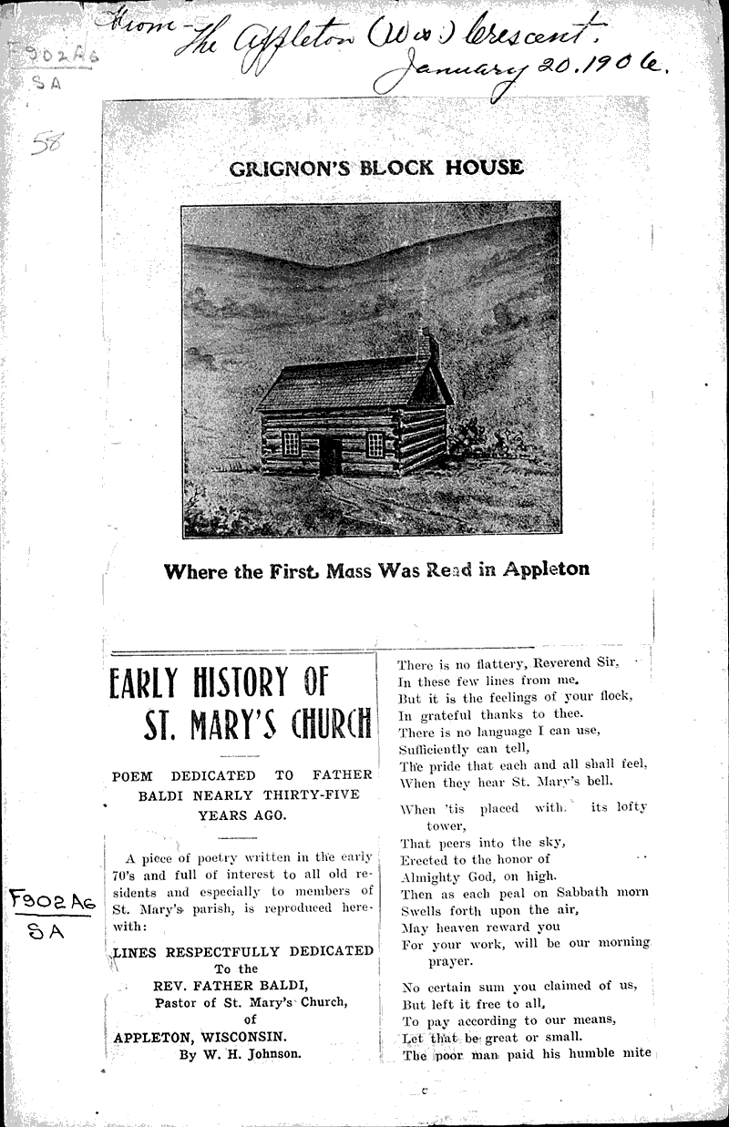  Source: Appleton Crescent Topics: Church History Date: 1906-01-20