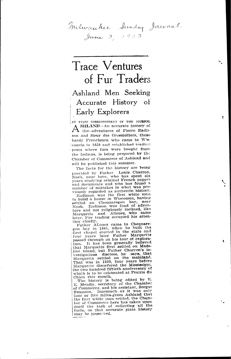  Source: Milwaukee Sunday Journal Topics: Industry Date: 1923-06-03