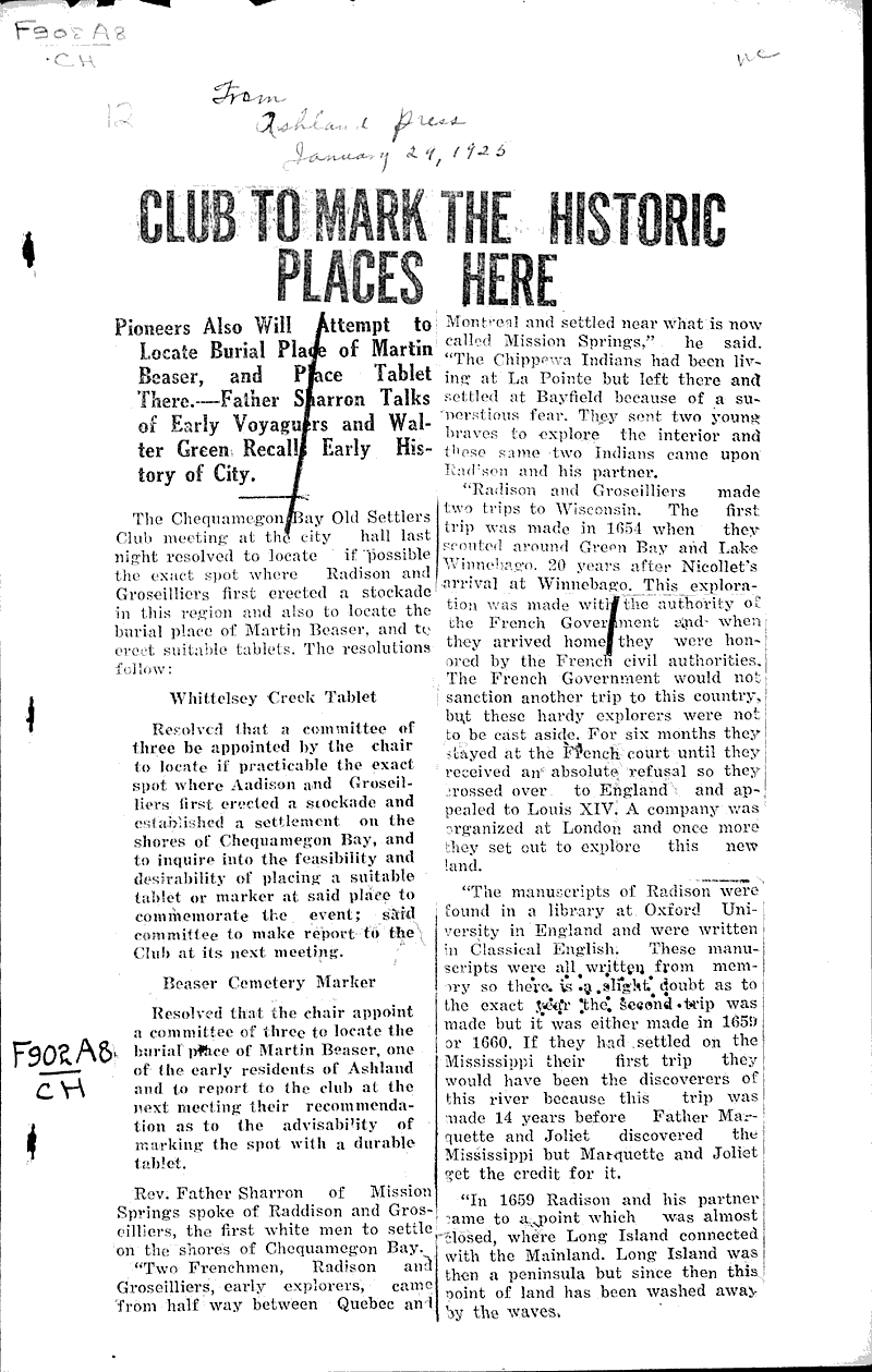  Source: Ashland Press Topics: Education Date: 1925-01-24
