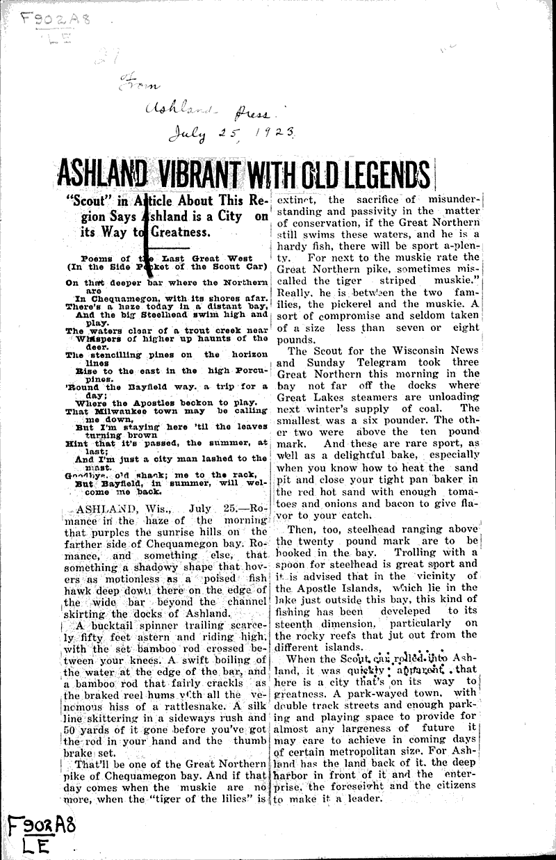  Source: Ashland Press Topics: Industry Date: 1923-07-25