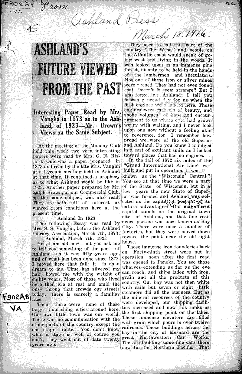 Source: Ashland Press Date: 1916-03-18