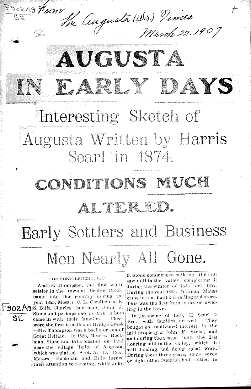  Source: Augusta Area Times Topics: Industry Date: 1907-03-22