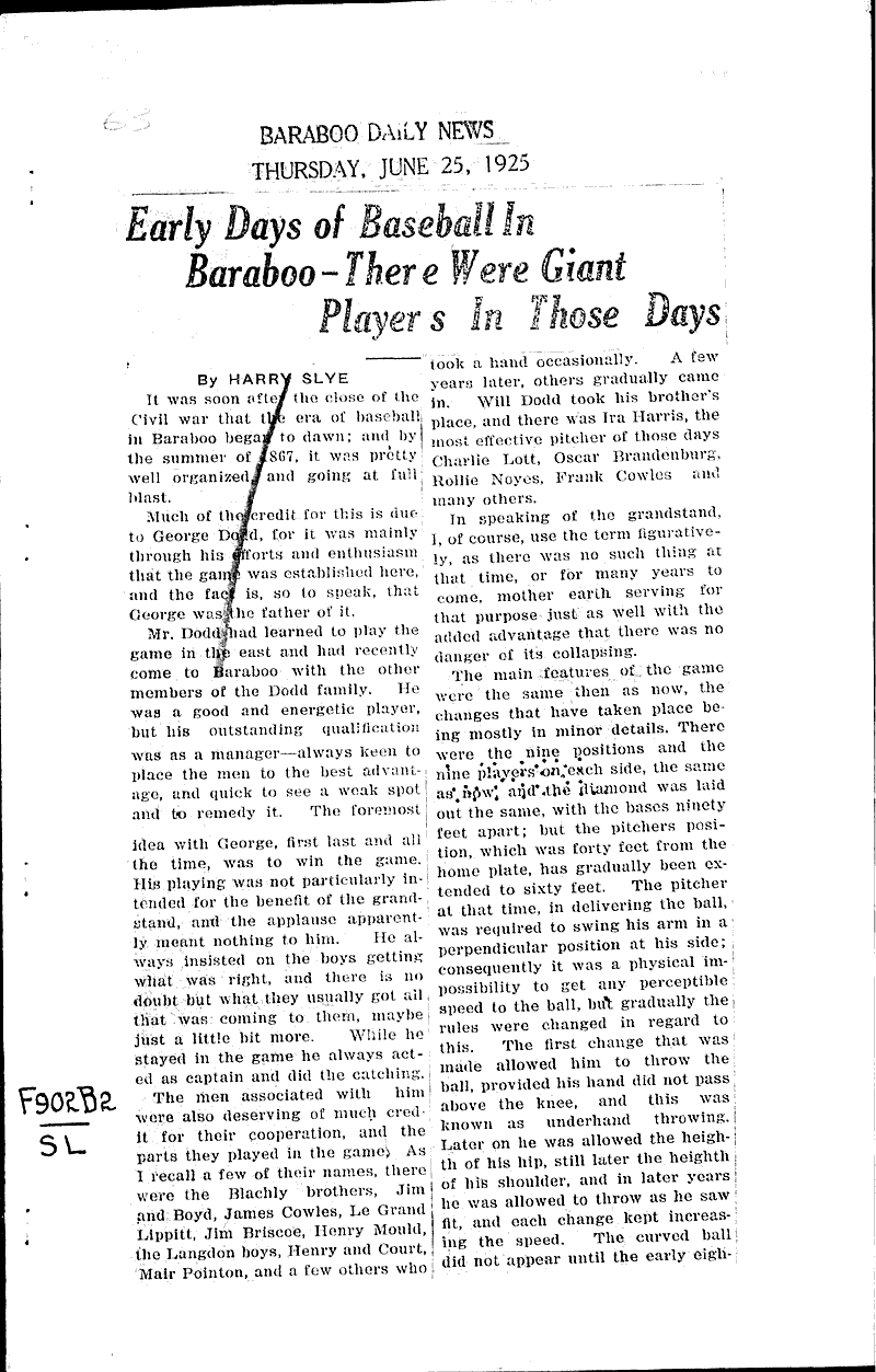  Source: Baraboo Daily News Date: 1925-06-25