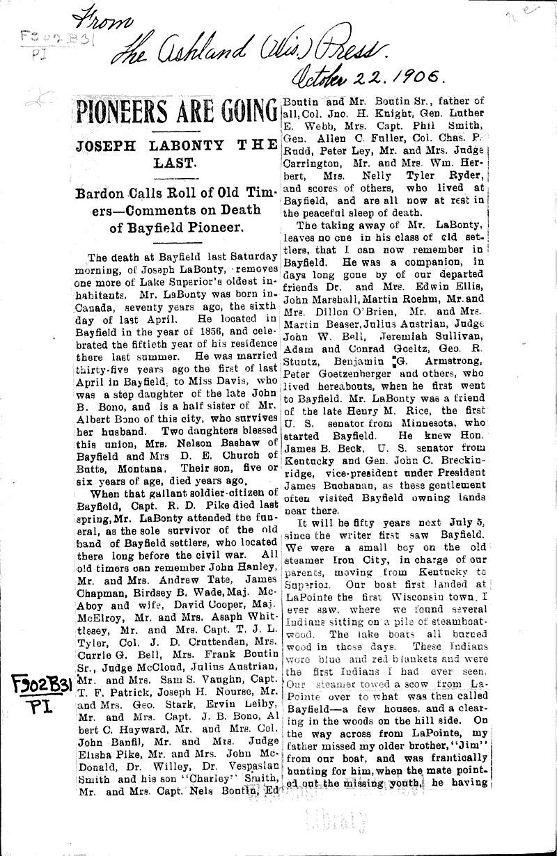  Source: Ashland Press Date: 1906-10-22