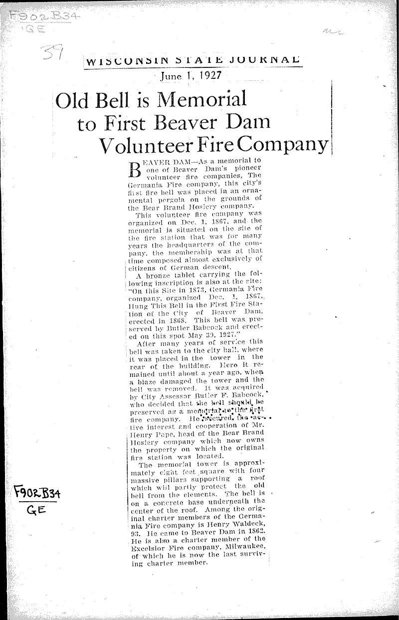  Source: Wisconsin State Journal Date: 1927-06-01