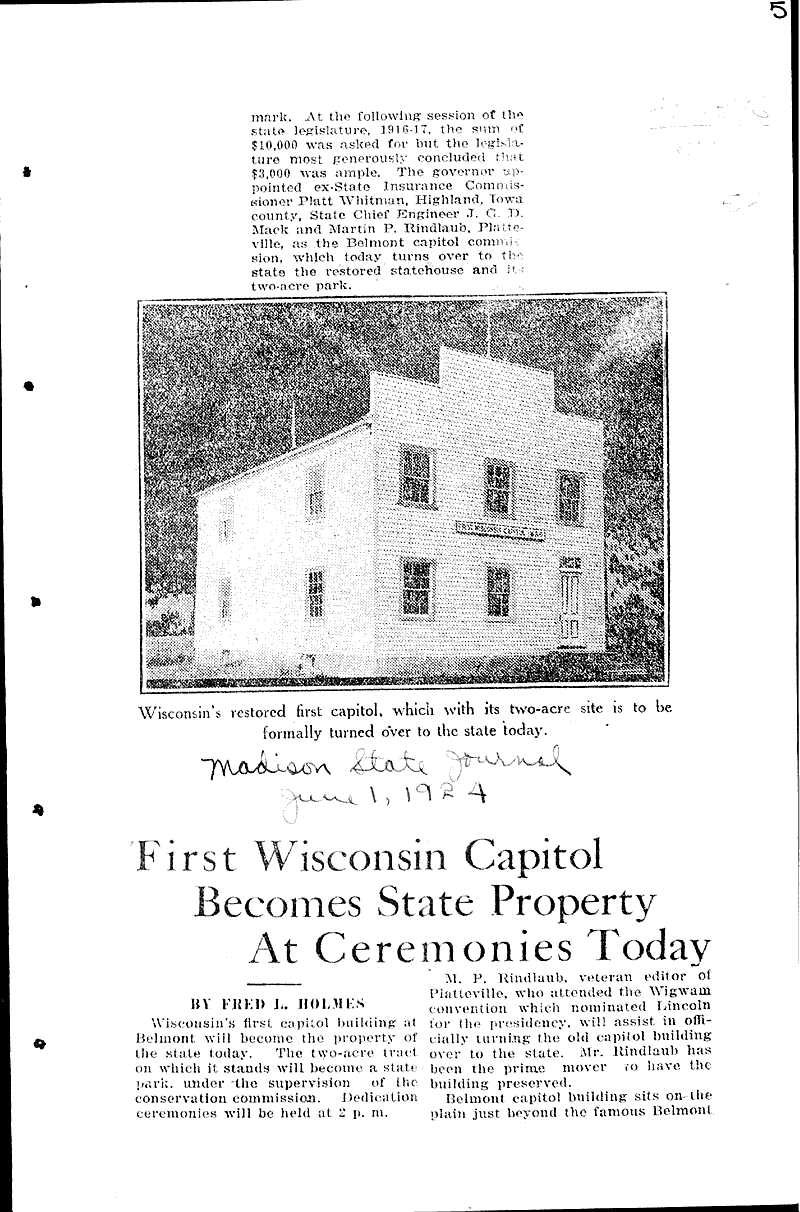  Source: Racine Journal Topics: Architecture Date: 1924-05-31
