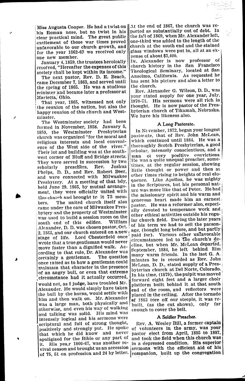  Source: Beloit Daily News Topics: Church History Date: 1899-03-24