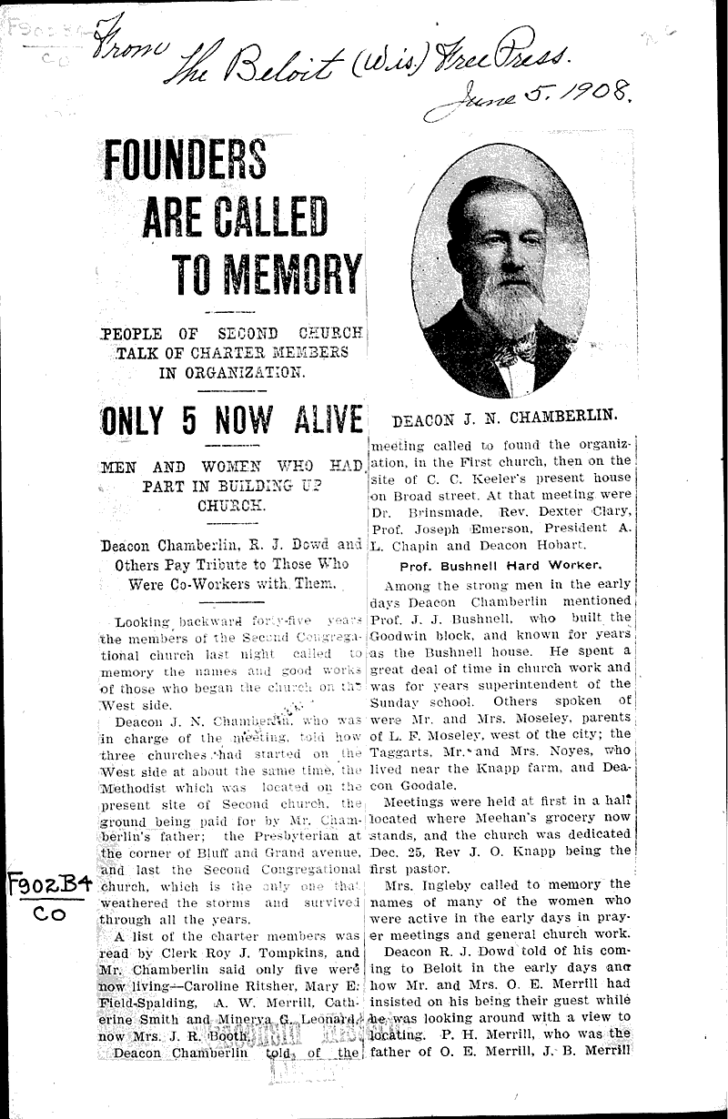  Source: Beloit Free Press Topics: Church History Date: 1908-06-05