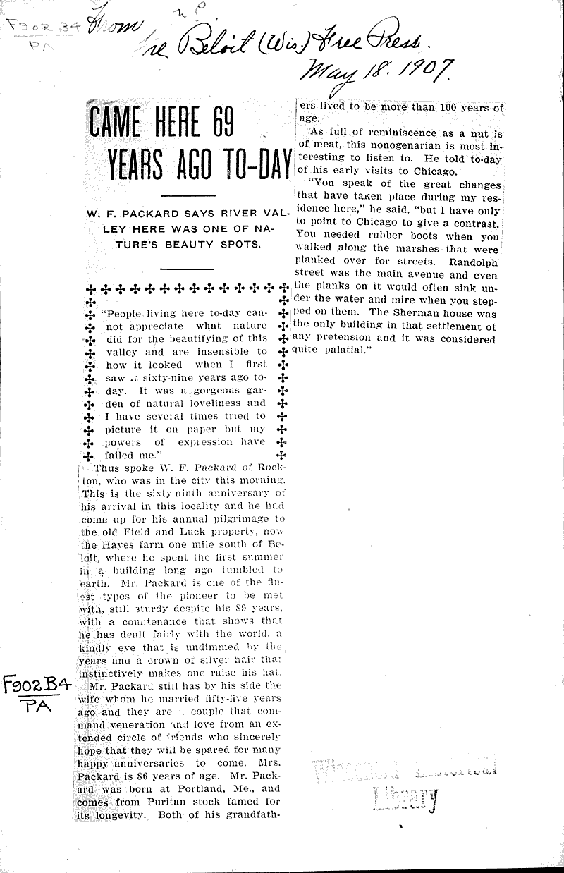  Source: Beloit Free Press Date: 1907-05-18