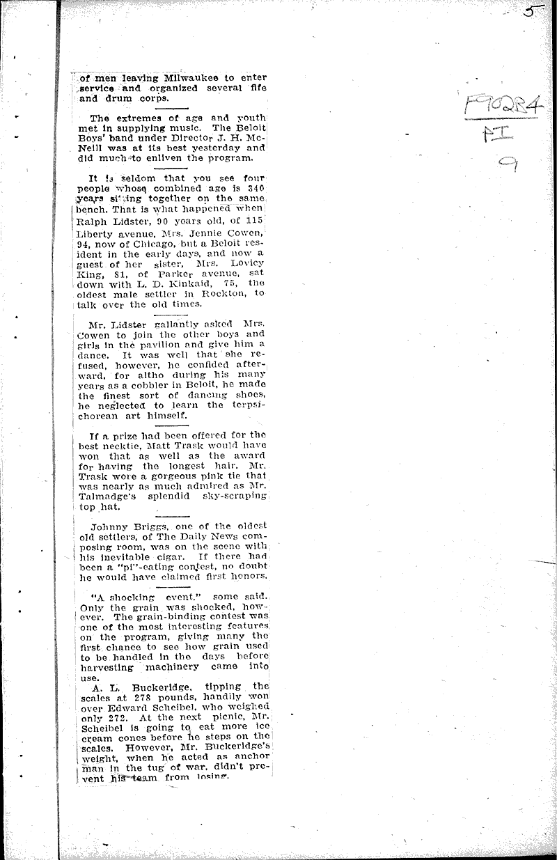  Source: Beloit News Date: 1921-08-25