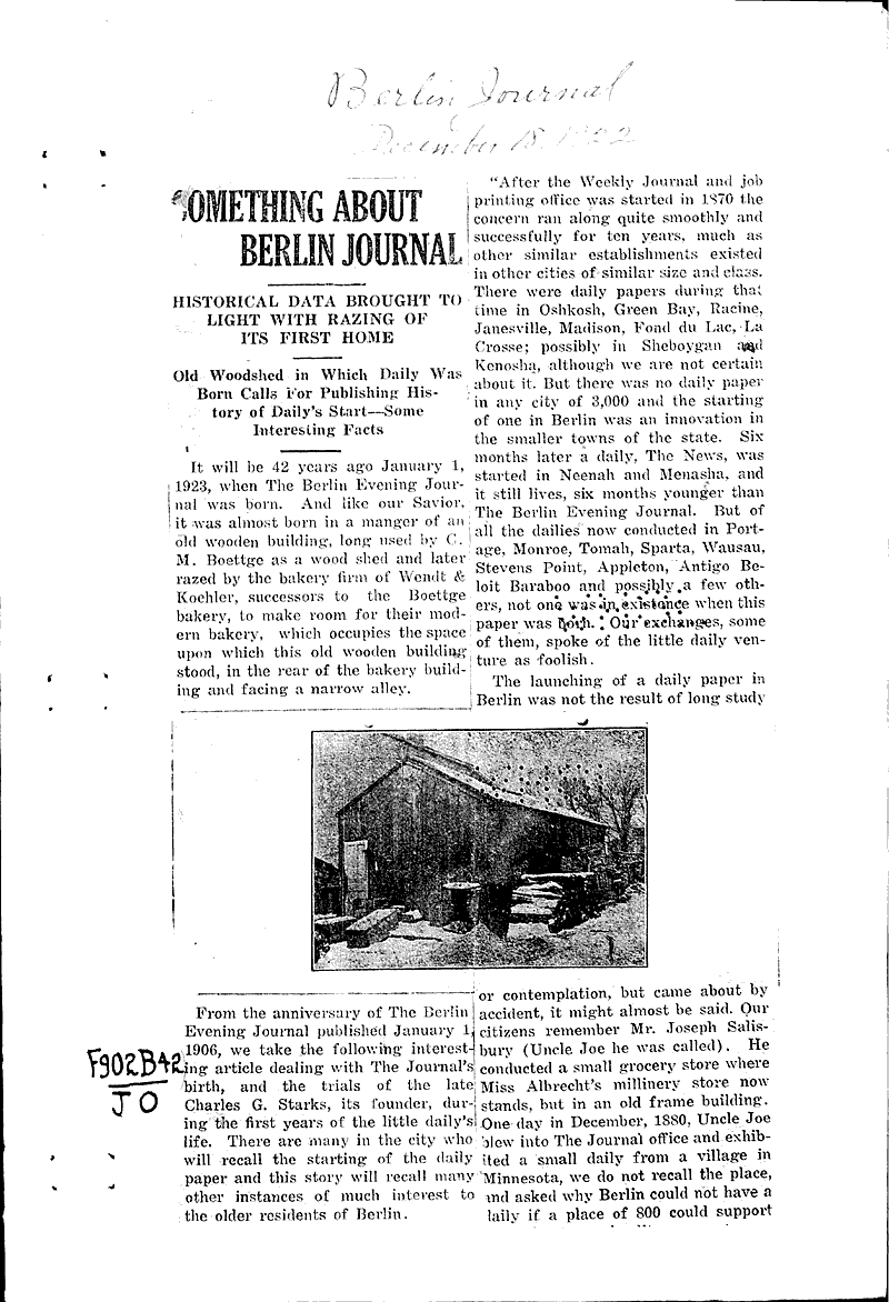  Source: Berlin Journal Topics: Industry Date: 1922-12-18