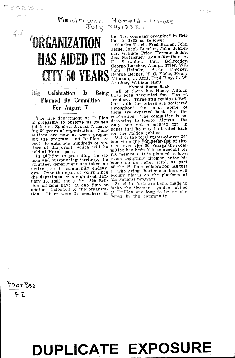  Source: Manitowoc Herald-Times Date: 1932-07-30