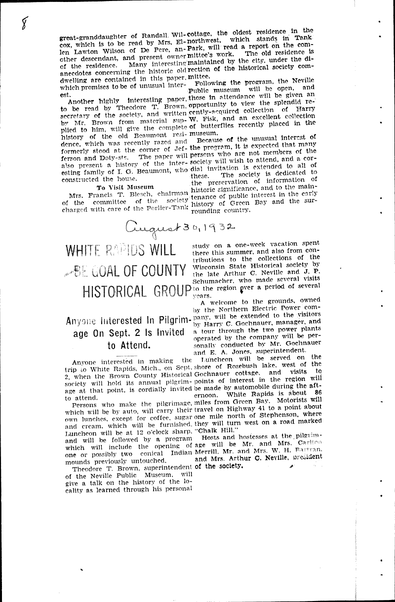  Source: Green Bay Press Gazette Date: 1932-08-30
