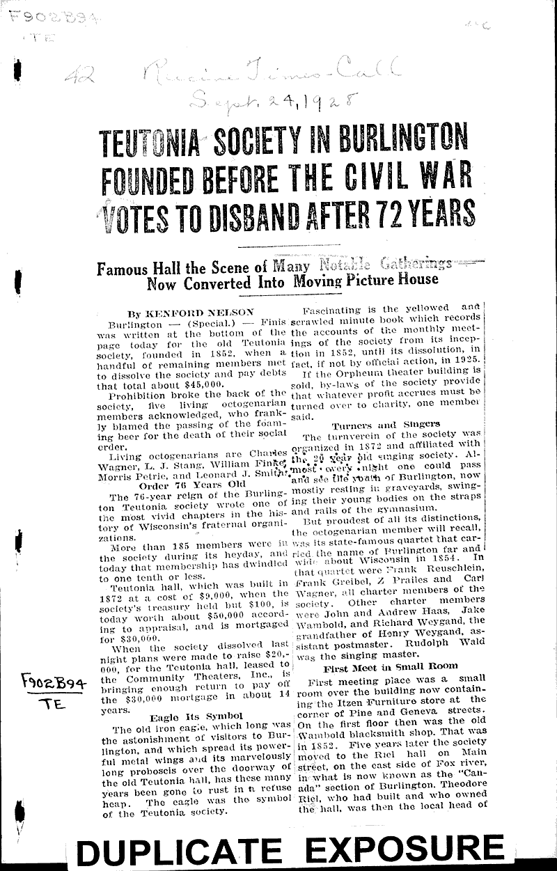  Source: Racine Times Call Topics: Social and Political Movements Date: 1928-09-24