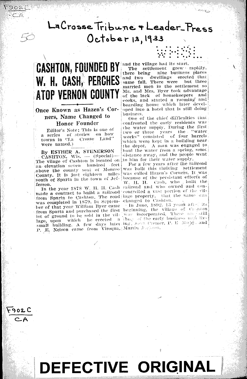  Source: La Crosse Tribune and Leader-Press Date: 1933-10-13