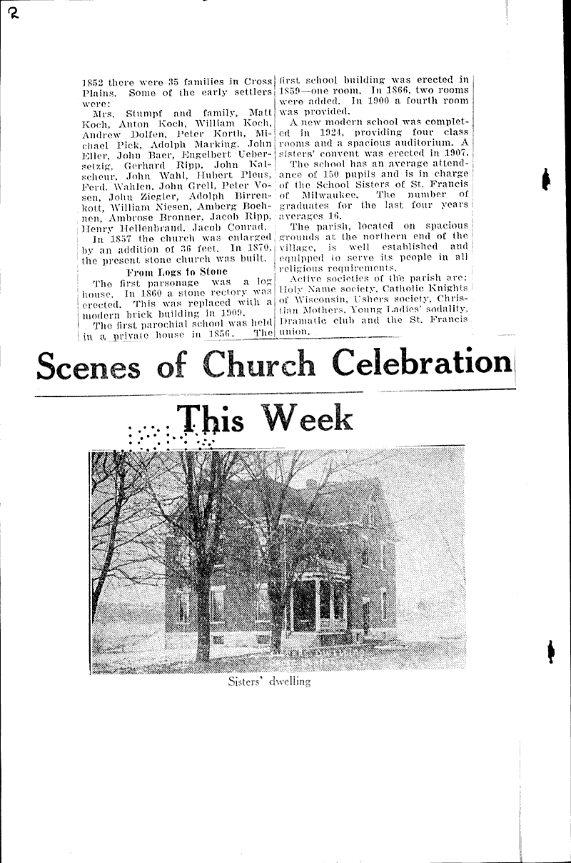  Source: Wisconsin State Journal Topics: Church History Date: 1928-06-03