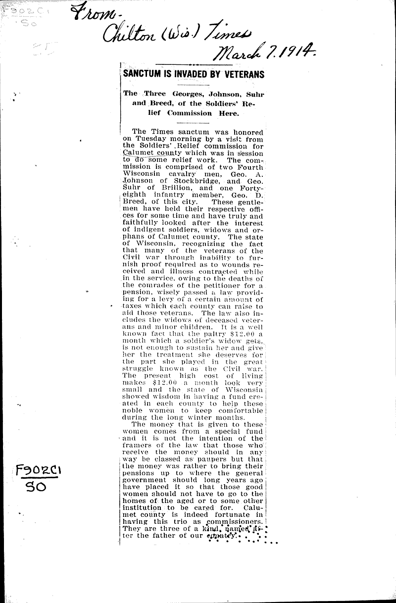  Source: Chilton Times Topics: Civil War Date: 1914-03-07