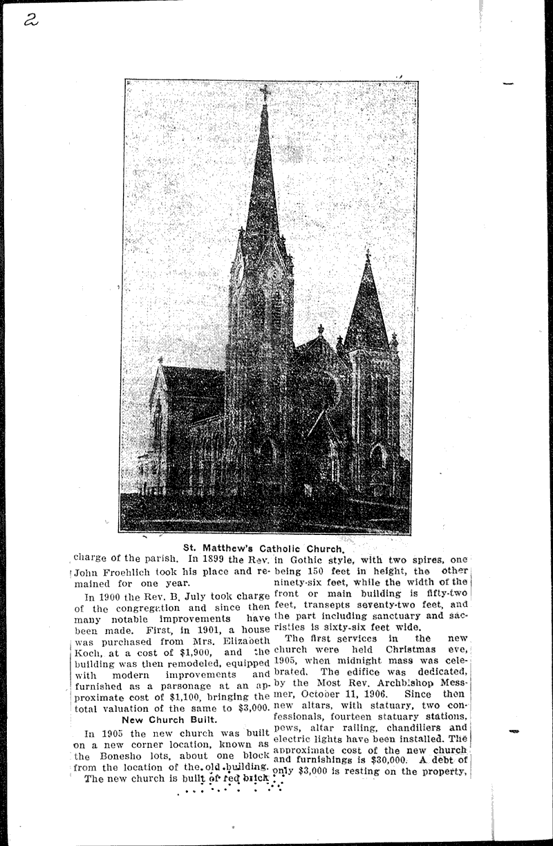  Source: Fond du Lac Daily Reporter Topics: Church History Date: 1914-09-18