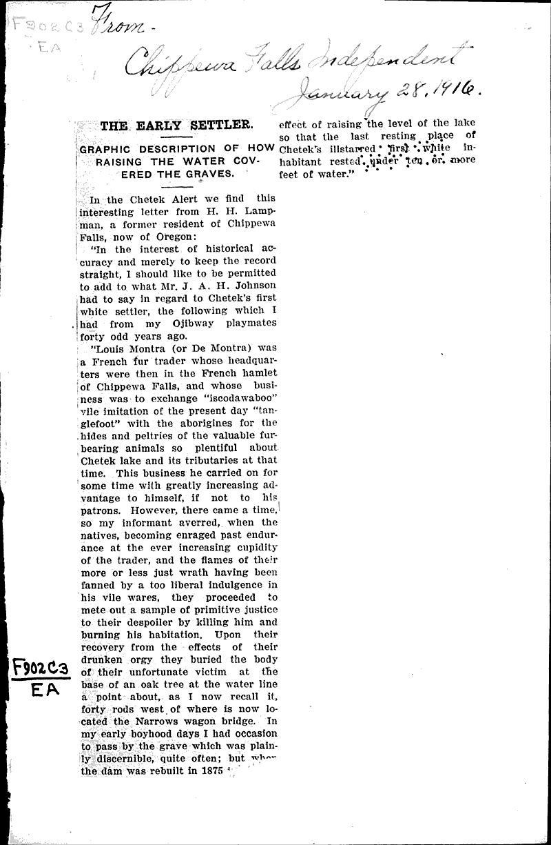  Source: Chippewa Falls Independent Topics: Immigrants Date: 1916-01-28
