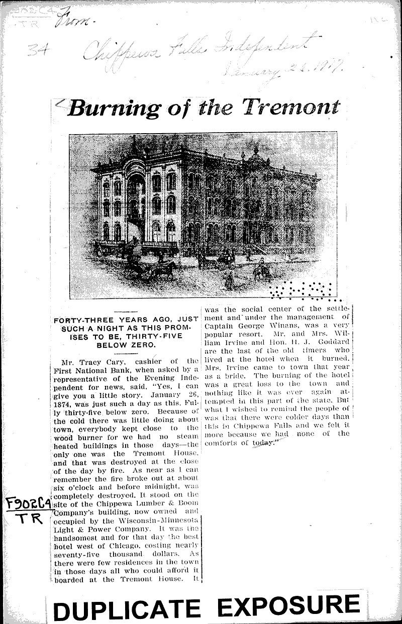  Source: Chippewa Falls Independent Topics: Architecture Date: 1917-01-26