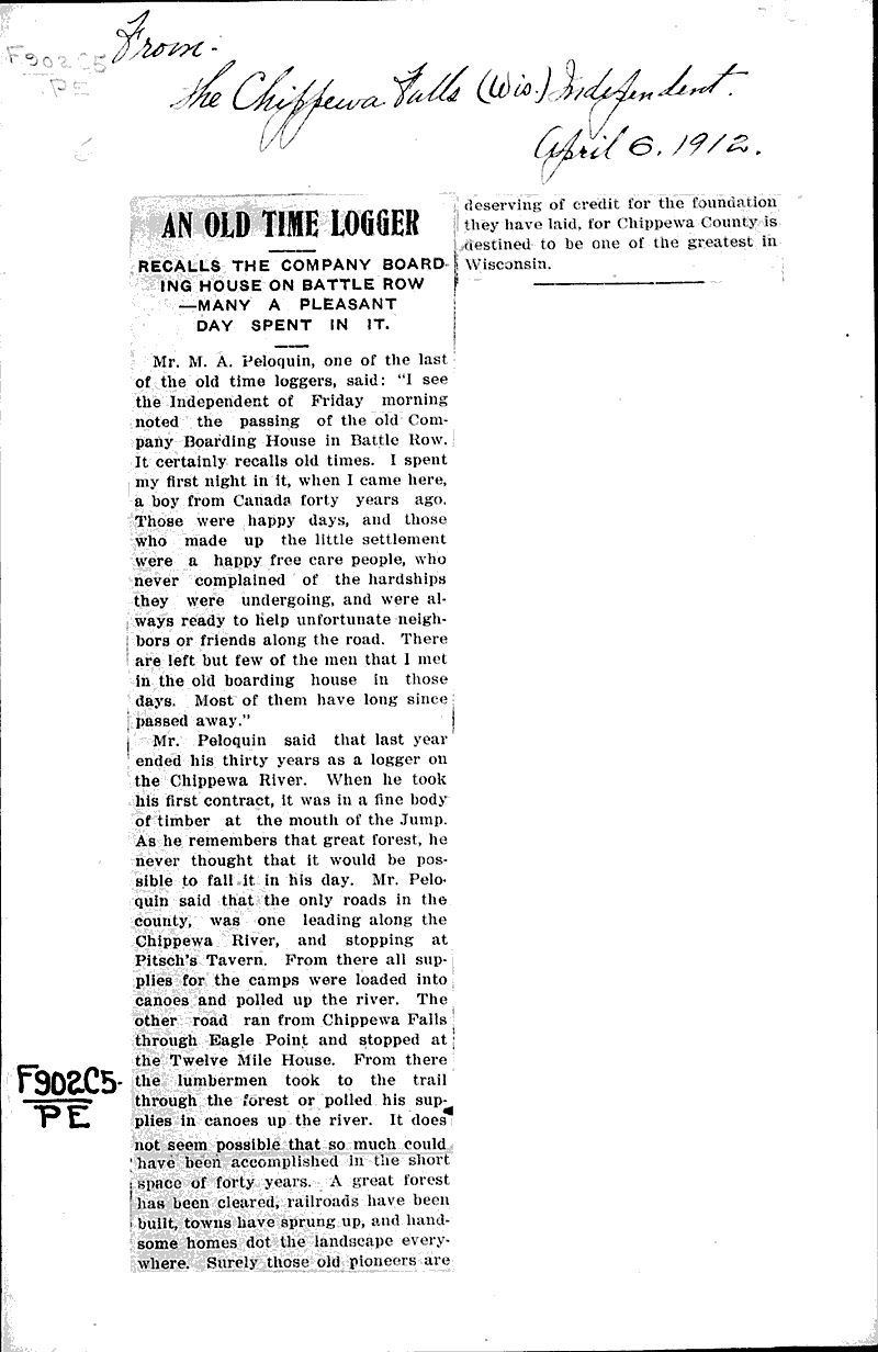  Source: Chippewa Falls Independent Date: 1912-04-06