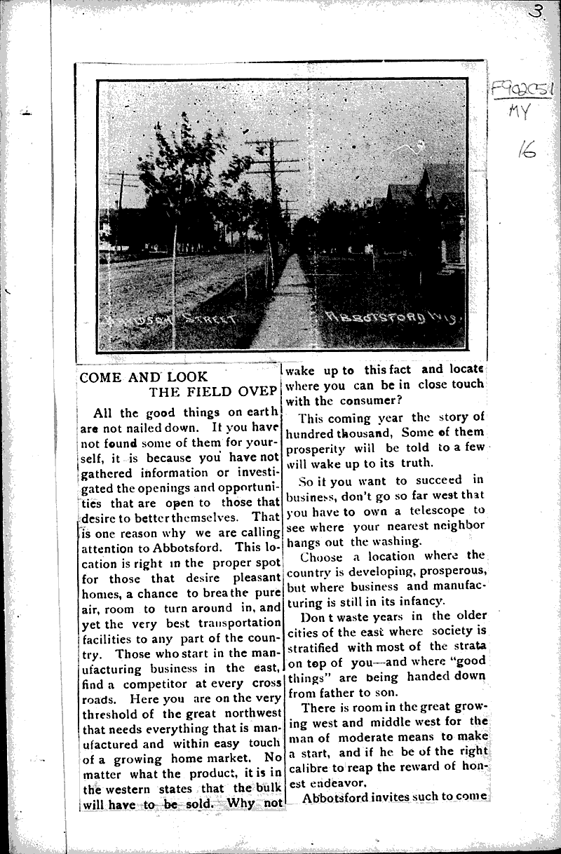  Source: Abbotsford Clarion Date: 1911-09-22