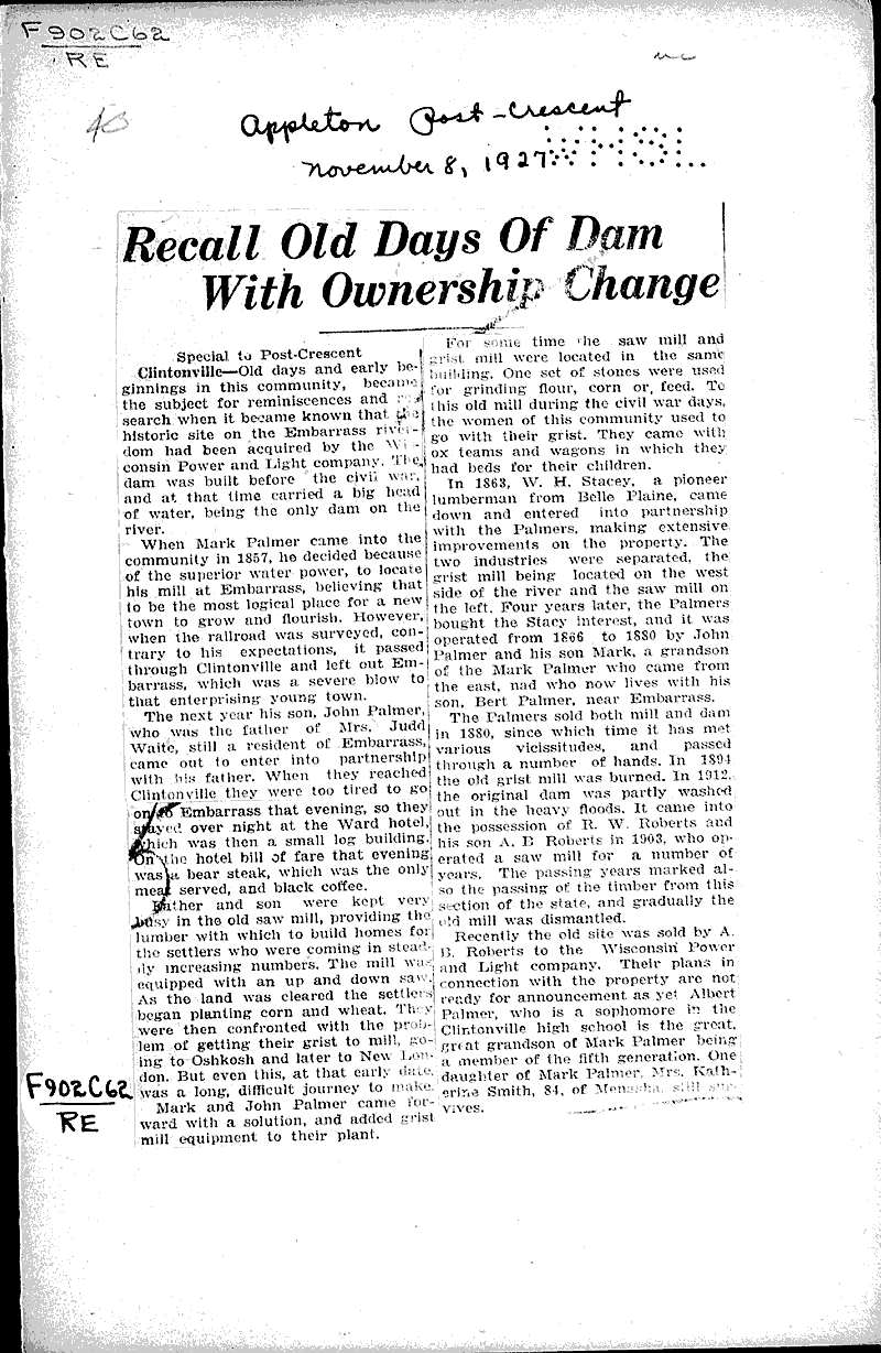  Source: Appleton Post-Crescent Date: 1927-11-08