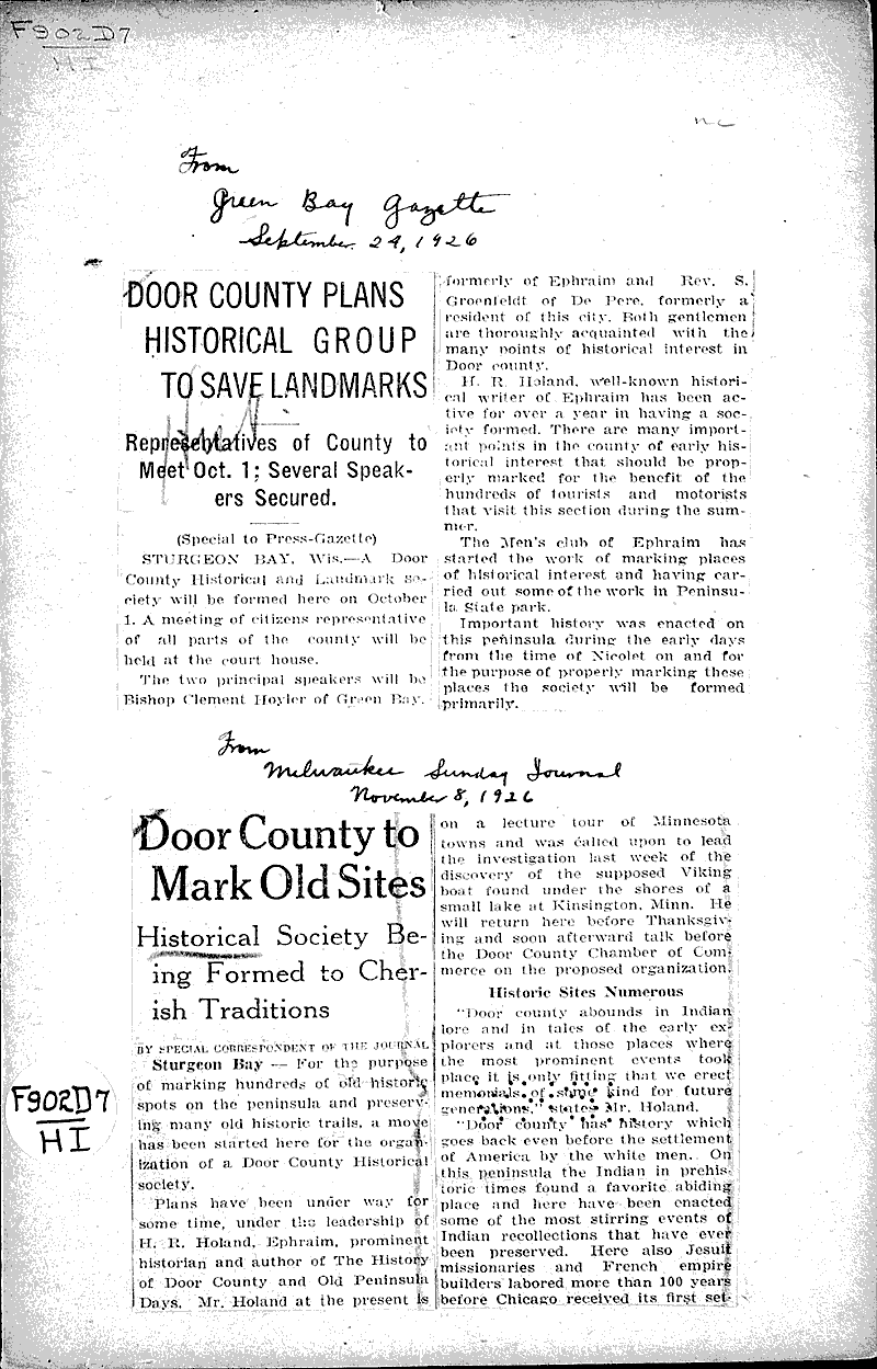  Source: Green Bay Gazette Topics: Education Date: 1926-09-24
