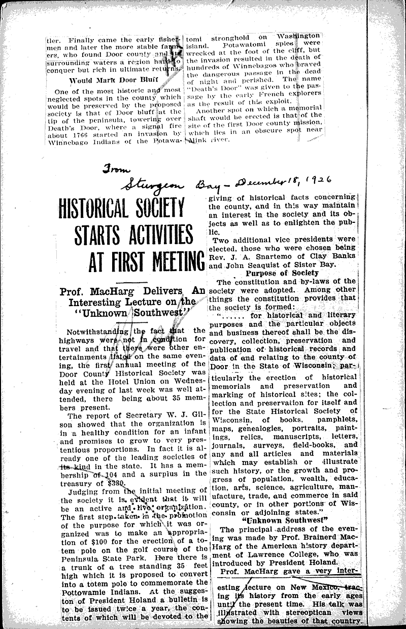  Source: Green Bay Gazette Topics: Education Date: 1926-09-24
