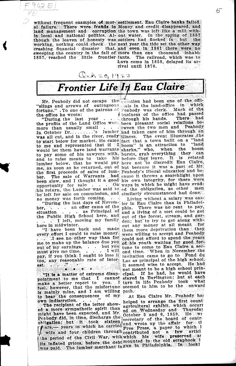  Source: Eau Claire Leader Date: 1923-10-16