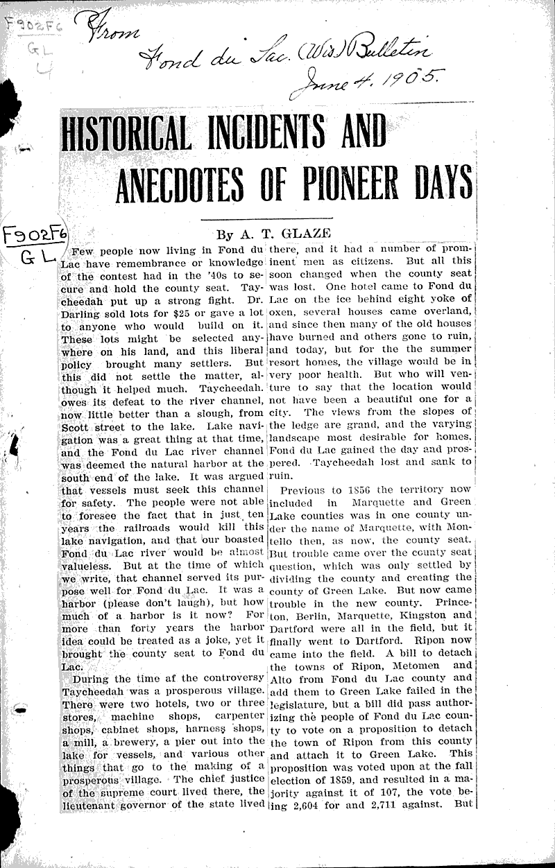  Source: Fond du Lac Bulletin Date: 1905-05-28