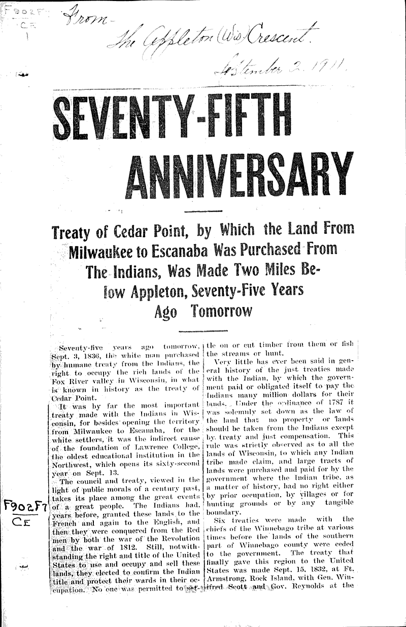  Source: Appleton Crescent Date: 1911-09-02