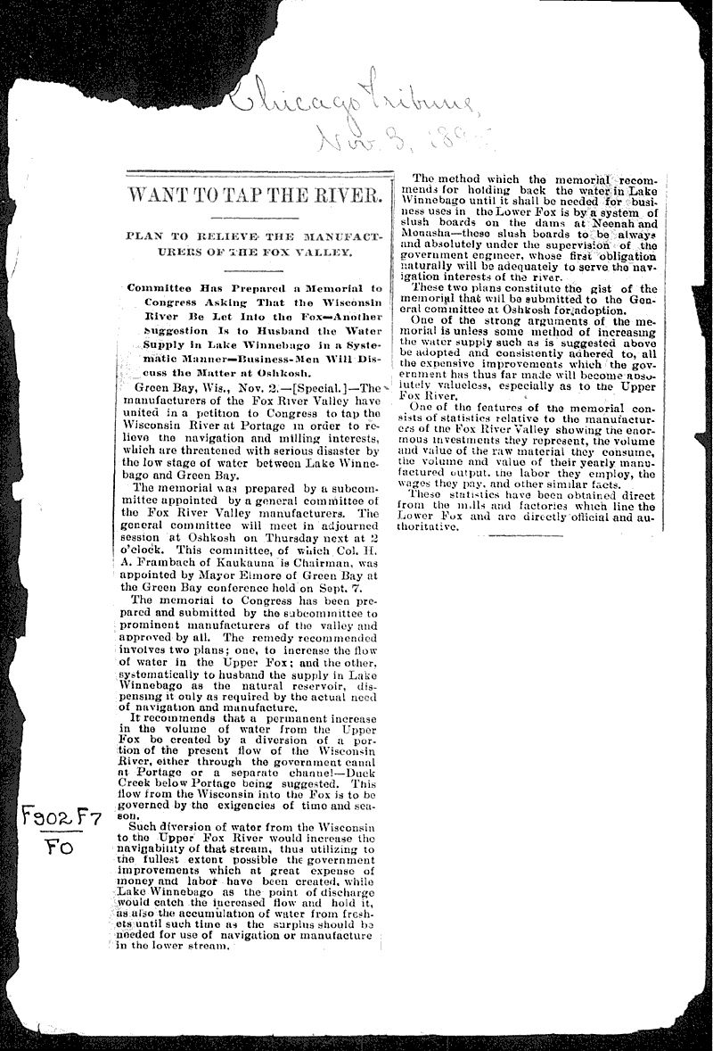  Source: Chicago Tribune Topics: Industry Date: 1895-11-03