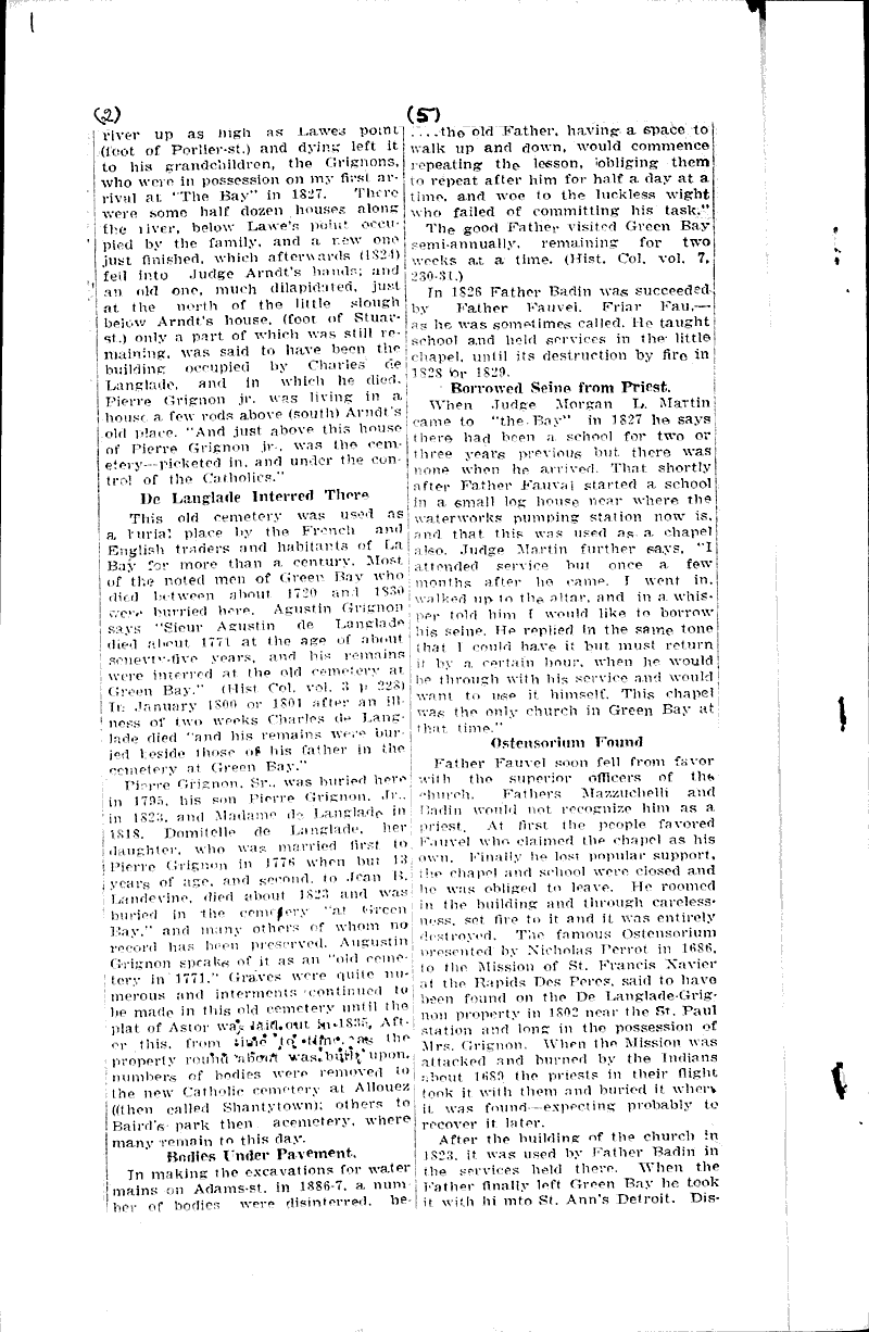  Source: Green Bay Press Gazette Topics: Church History Date: 1924-05-19