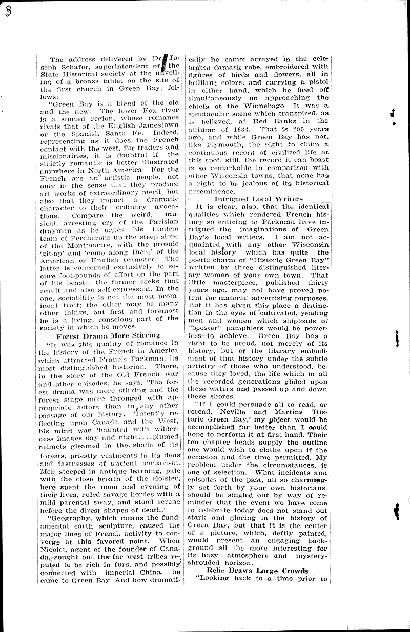  Source: Green Bay Press Gazette Topics: Church History Date: 1924-05-19