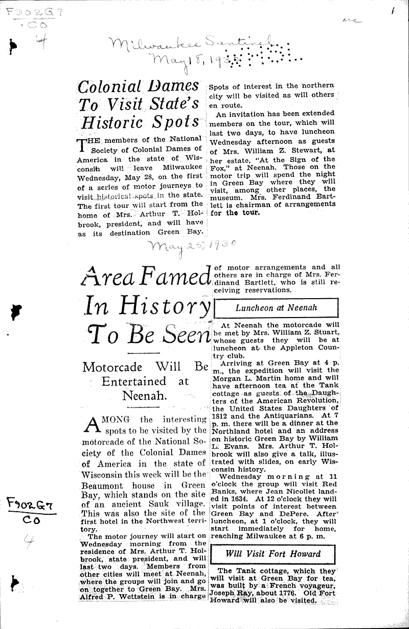  Source: Milwaukee Sentinel Topics: Social and Political Movements Date: 1930-05-18