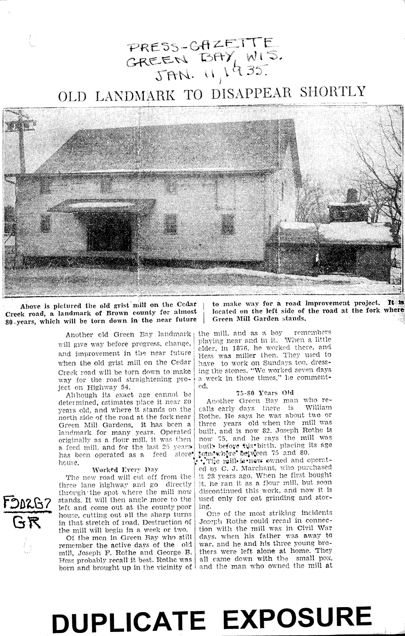  Source: Green Bay Press Gazette Topics: Architecture Date: 1935-01-11