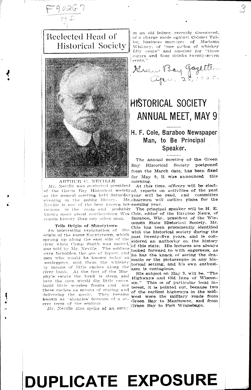  Source: Green Bay Gazette Topics: Education Date: 1925-02-14