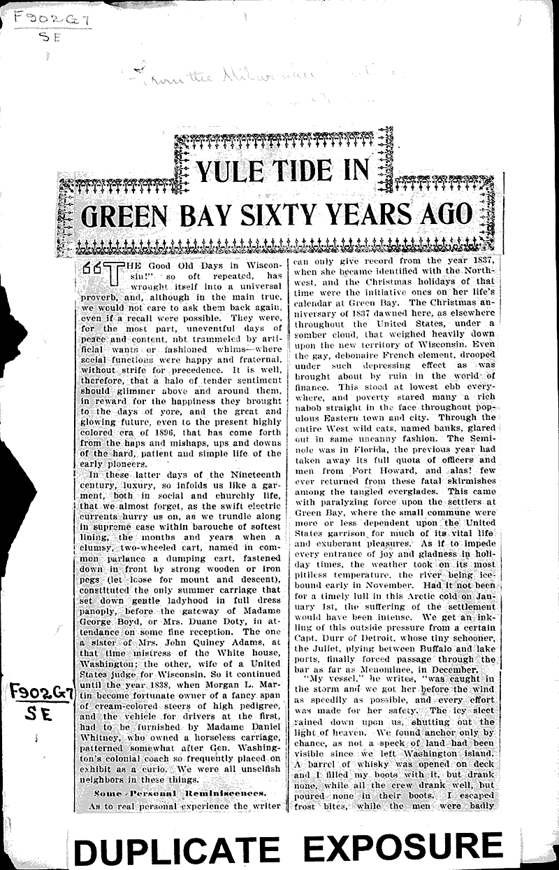  Source: Milwaukee Sentinel Date: 1896-12-20