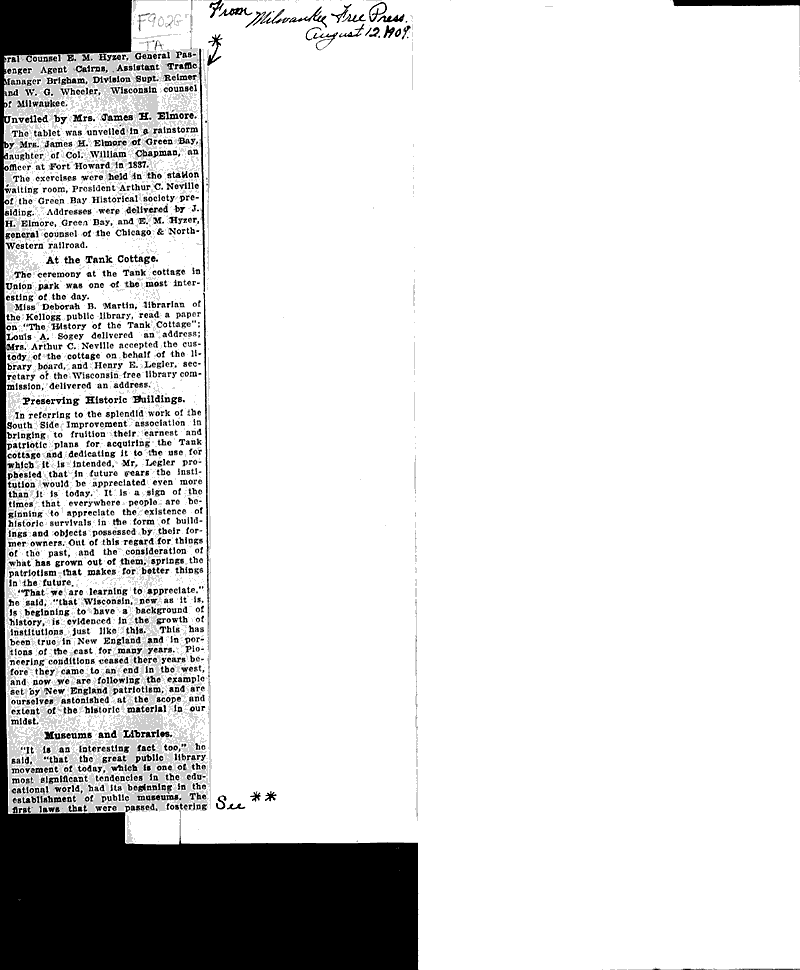  Source: Milwaukee Free Press Topics: Architecture Date: 1909-08-12