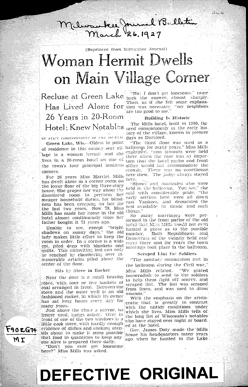  Source: Milwaukee Journal Bulletin Date: 1927-03-26