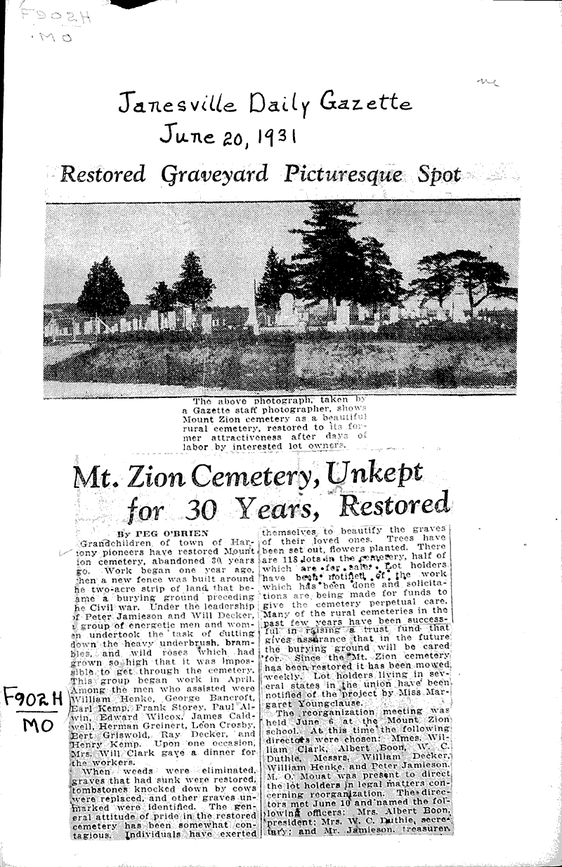  Source: Janesville Daily Gazette Date: 1931-06-20