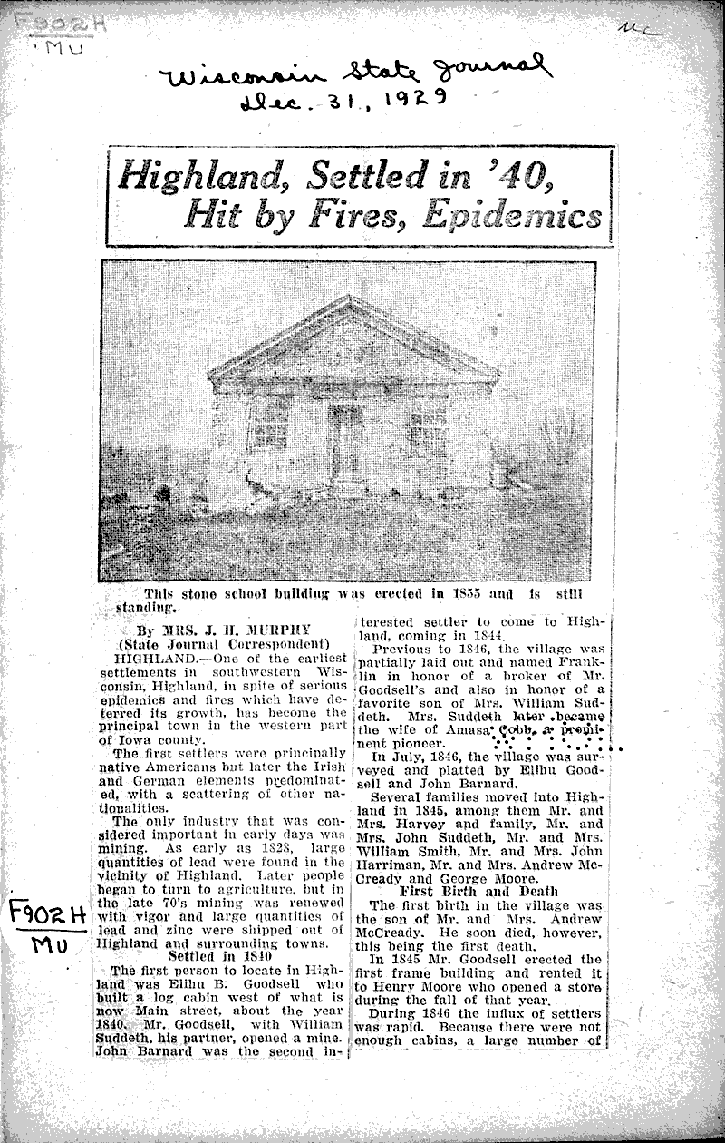  Source: Wisconsin State Journal Date: 1929-12-31