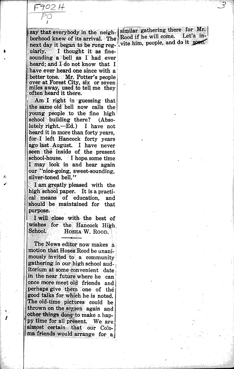 Source: Hancock News Date: 1917-02-02