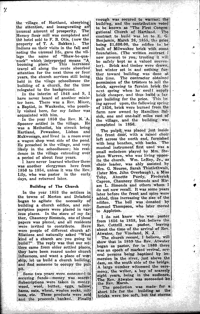  Source: Hartland News Topics: Church History Date: 1922-10-21