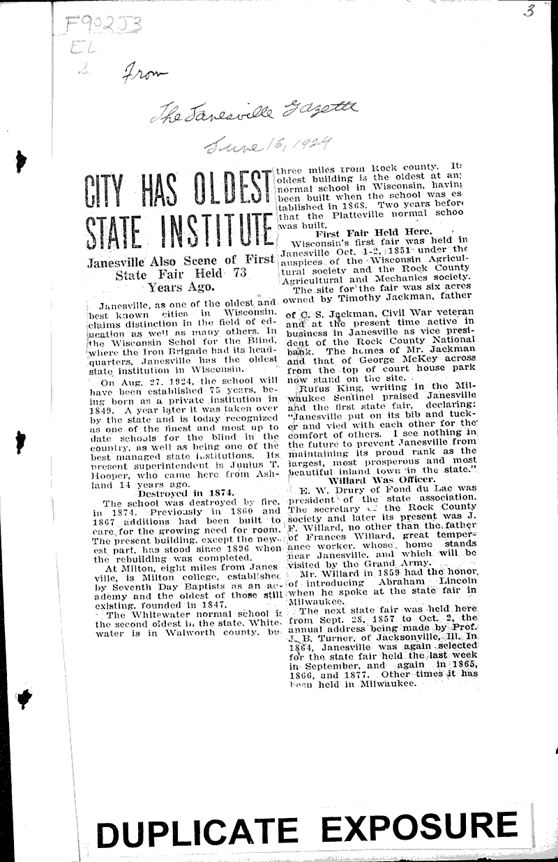  Source: Janesville Gazette Date: 1922-12-07