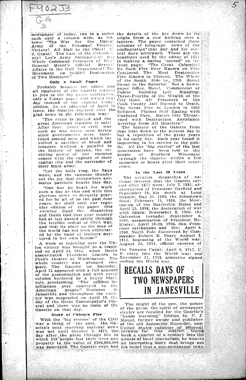  Source: Janesville Gazette Date: 1921-04-30