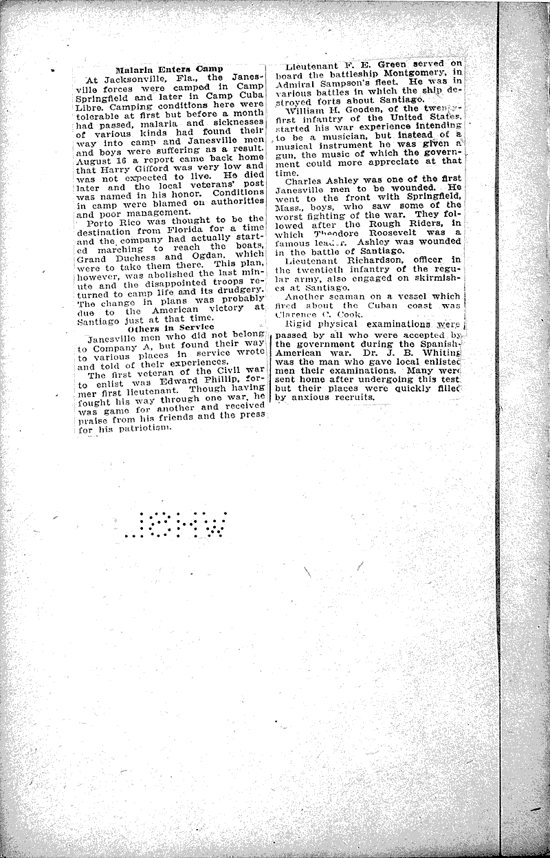  Source: Janesville Gazette Topics: Wars Date: 1928-05-22