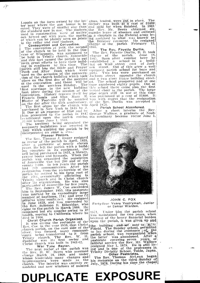  Source: Janesville Gazette Topics: Church History Date: 1913-06-14