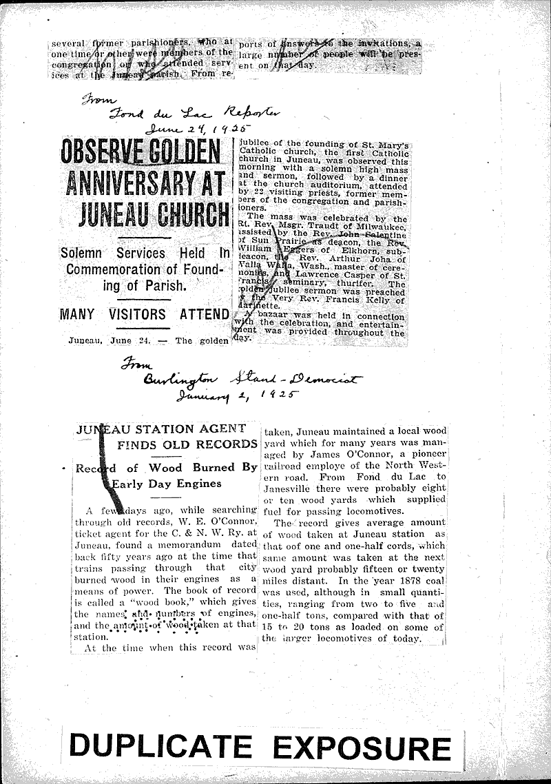  Source: Milwaukee Sunday Sentinel Topics: Church History Date: 1923-04-22